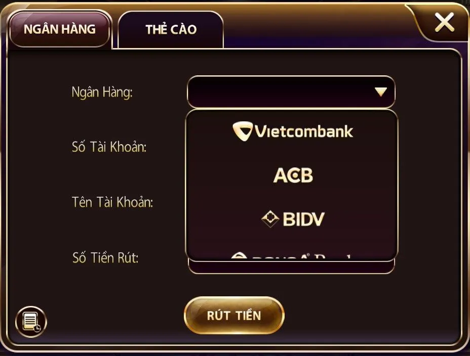 Những thao tác cần thực hiện để rút tiền qua tài khoản ngân hàng
